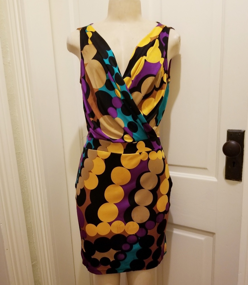 Julie Brown multi colored cocktail dress